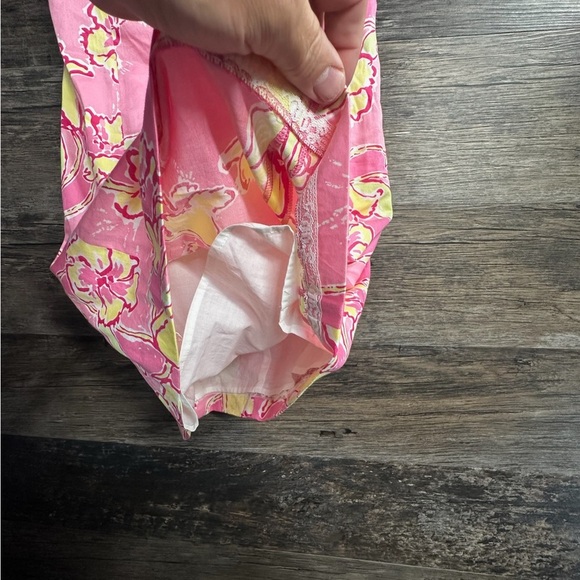 Lilly Pulitzer Pink and Yellow Strapless Bodycon Dress Size 4 - Picture 9 of 11